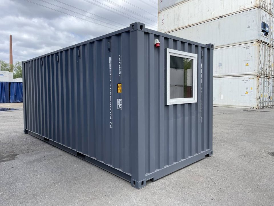 ✅ 20 Fuß ONE WAY Lagercontainer/ Seecontainer/ Materialcontainer mit Fenster und LED Licht in Hamburg