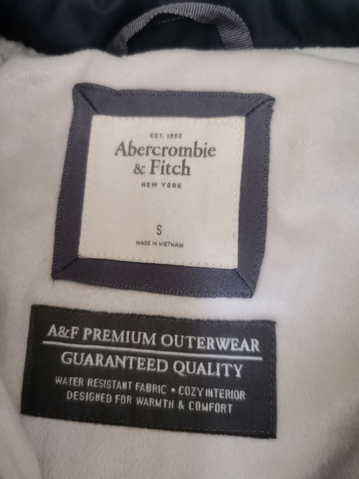 ✿ sexy Abercrombie & Fitch Damen Daunenweste marine blau Kapuze in Mannheim