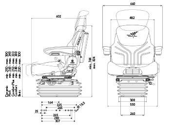 Grammer Fahrersitz MSG 95G/721 mit Armlehnen (kurz) - 1248637 in Buborn