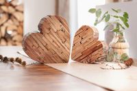 Holzdeko Herz 2er Set Zuhause Love Liebe Familie Geschenk Holz Rheinland-Pfalz - Vinningen Vorschau