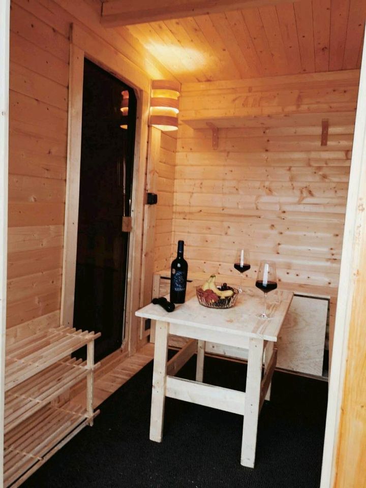 Mobile Sauna mieten / 6 Personen / mit Vorraum / EGAL WO UND WANN in Stade
