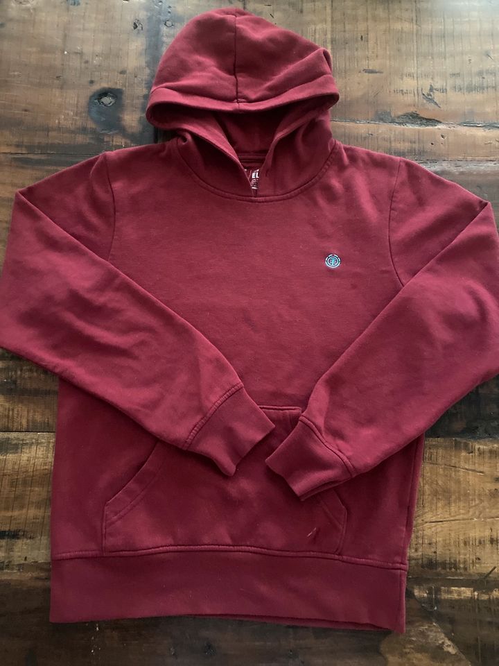 Hoodie,Sweatshirt,Kapuze,weinrot,Bordeaux,ELEMENT XS,158/164 in Hamburg