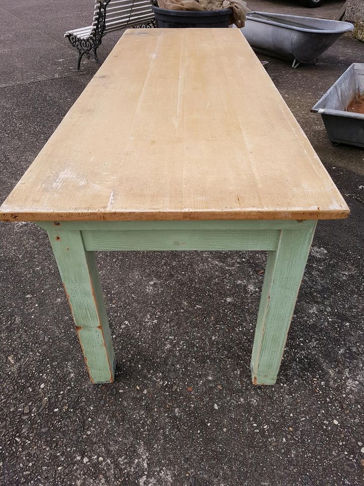 ★ ANTIK ★ Jugendstil Küchentisch Esstisch Gesindetisch Weichholz 200 cm ★ Holztisch shabby chic ★ Vintage Industrie Tisch von wohnART ANTIKMÖBEL in Neunkirchen-Seelscheid