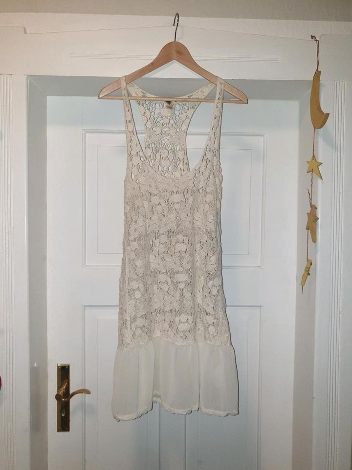 Hippie/Boho/Ibiza Strandkleid Spitze Gr L Creme in Adelebsen