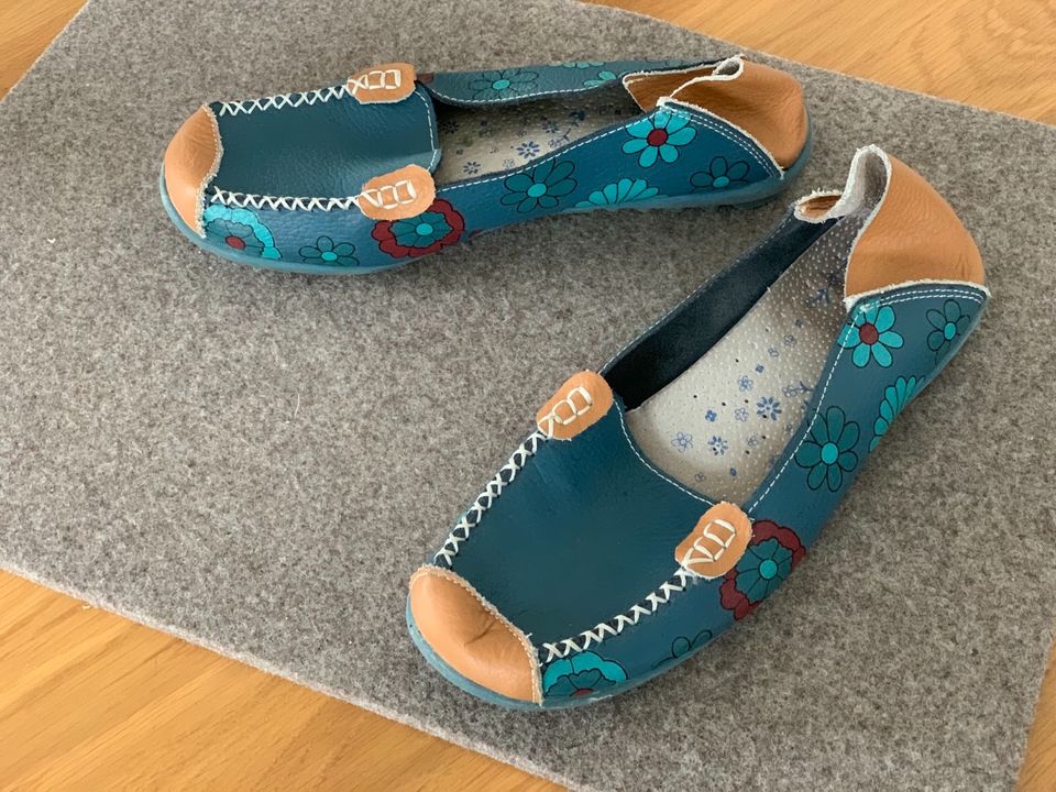 Damen Slipper blau Gr. 38 in Reinhardshagen