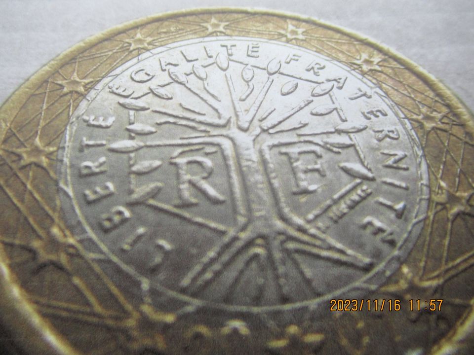 Fehlprägung Französiche 1.- Euro Münze 2002 in München