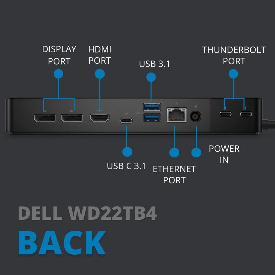 Neu ! Dell WD22TB4 Thunderbolt4 USB-C Dockstation + 180W Netzteil in Koblenz
