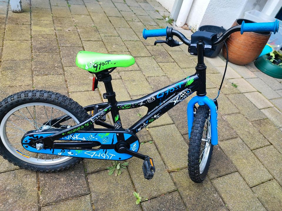 Ghost Kinderfahrrad 16 Zoll incl Alpina Fahrradhelm in Wassenberg