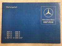 Mercedes-Benz blanko Wartungsheft 207D/307D/407D etc. Bayern - Peiting Vorschau
