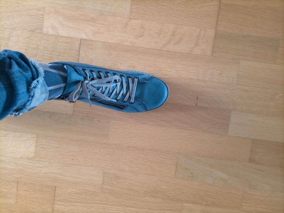 Rieker Schuh, blau, Gr 40 in Maintal