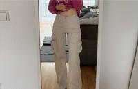 Bershka Cargohose hellbeige Grösse S 36 Baden-Württemberg - Baienfurt Vorschau