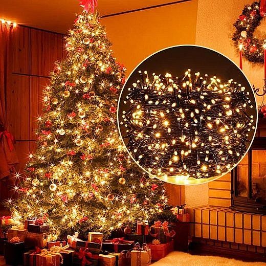 LED-Lichterkette 100M 1000 LEDs Innen und Aussen Weihnachtsbeleuchtung Warmweiß+ in Holzgerlingen