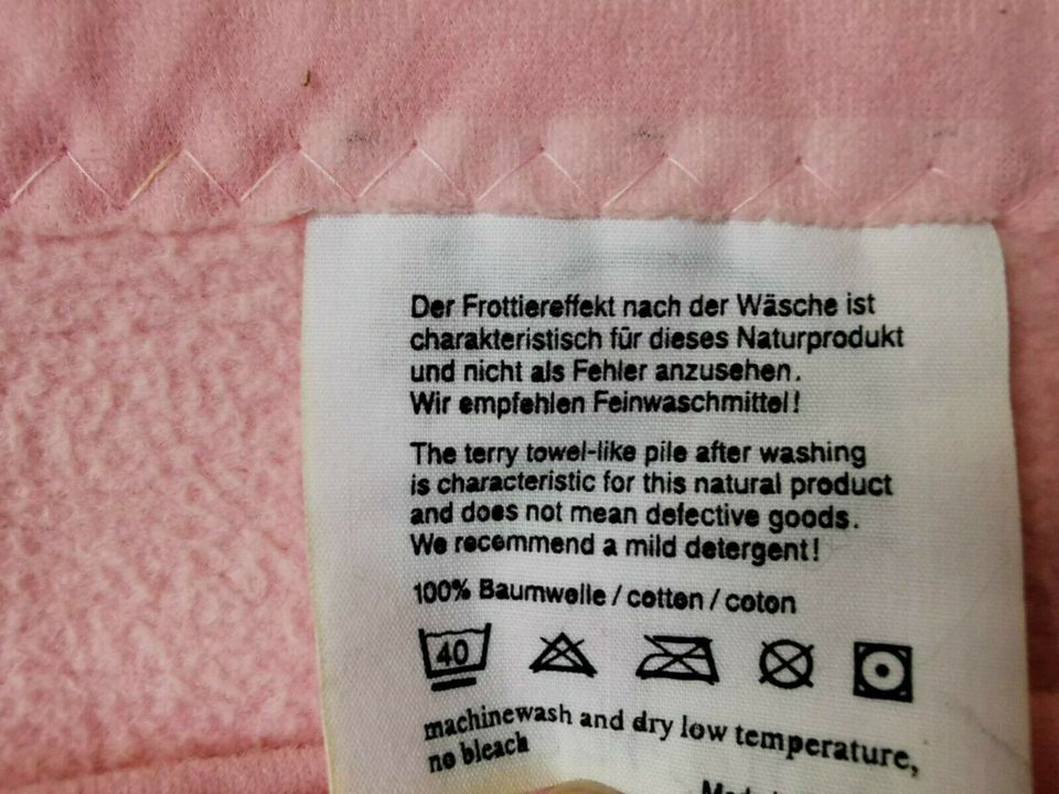 Babydecke Decke 100% Baumwolle biologisch rosa 96x79cm in Nordrhein- Westfalen - Bad Laasphe, Babyausstattung gebraucht kaufen