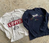 LEVIS langarm Shirts Set dunkelblau weiß 104 Niedersachsen - Harsefeld Vorschau