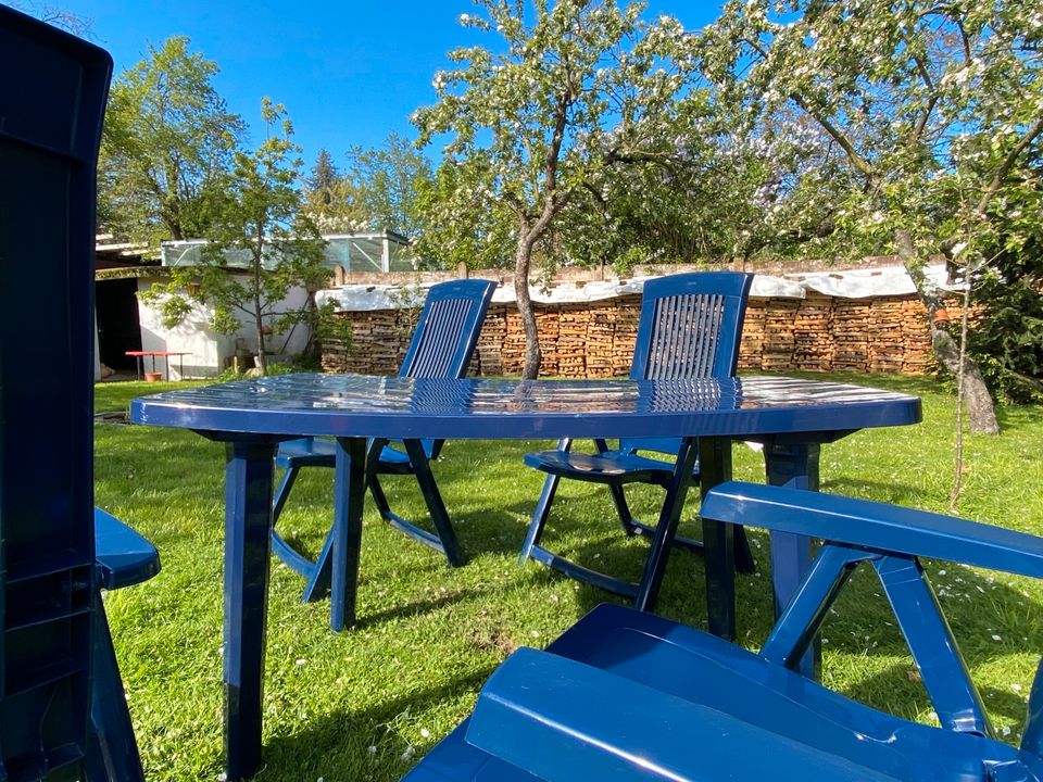 Sitzgruppe, Gartenmöbel, blau, JARDIN in Biederitz