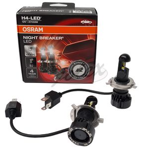 OSRAM H4 NIGHT BREAKER LED StVZO-Konforme LED-Nachrüstlampe / Leuchtmittel  +230% mehr Licht Set