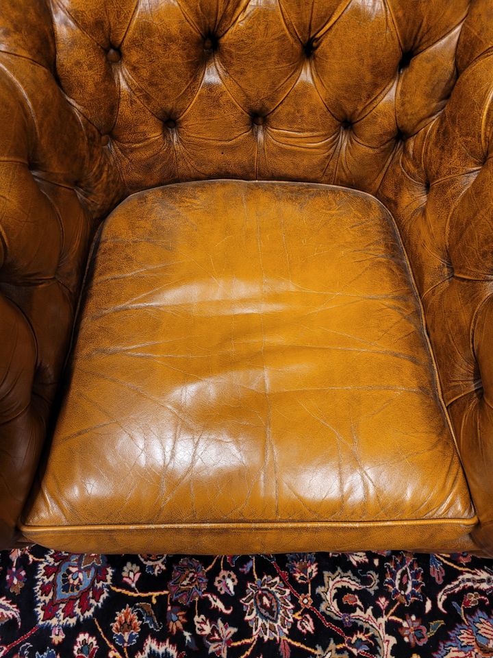 Chesterfield 1-sitzer sofa Cognac braun couch in Brüggen