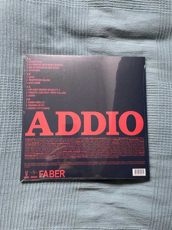 Faber ADDIO neues Album (Vinyl) in Wetzlar