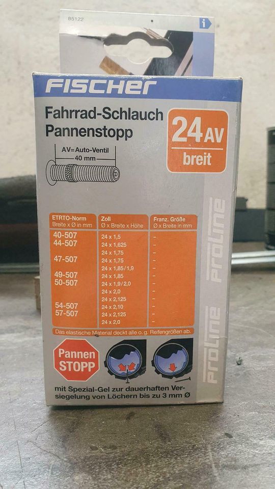 Fahrradschlauch Pannenstop 24 AV breit in Schwarzenfeld