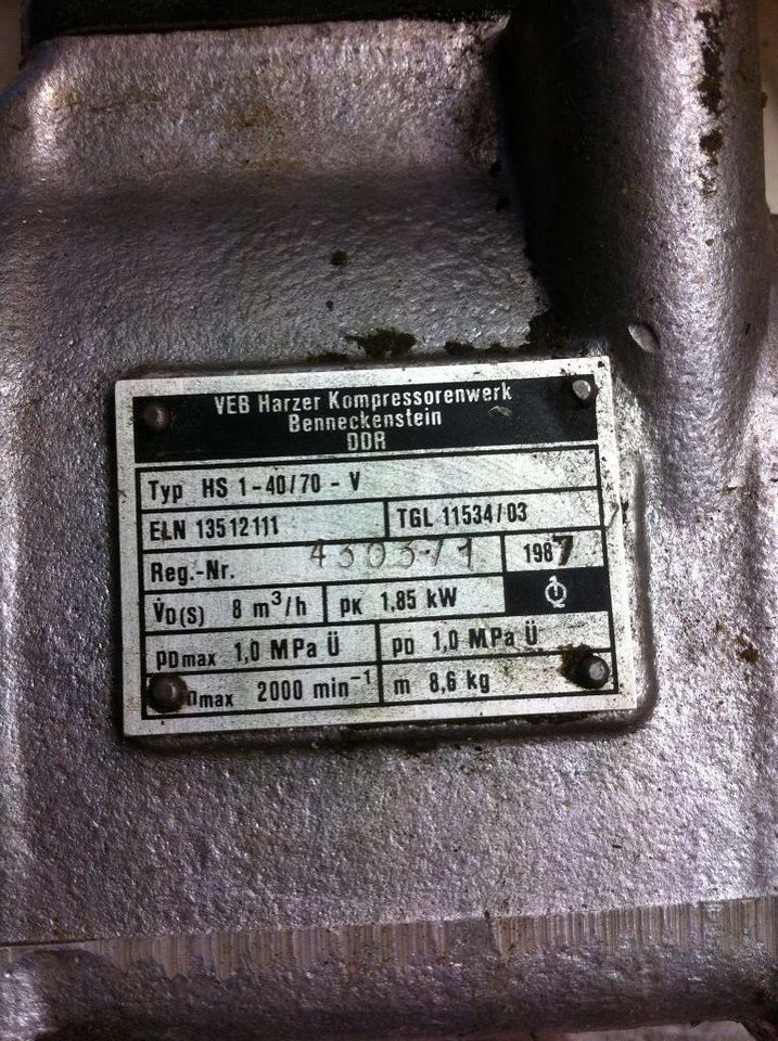 Harzer HS1-40 / 70 Kompressor Verdichter in Dresden