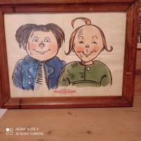 Bild "Max und Moritz"in schönen alten Rahmen für Liebhaber Bayern - Glonn Vorschau