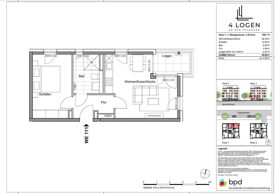 2-Zimmer-Wohnung mit Loggia #111 - Haus 1 in Bochum