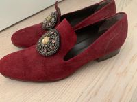 Weinrote italienische Designer Loafer samt  Größe 40 Aubing-Lochhausen-Langwied - Aubing Vorschau