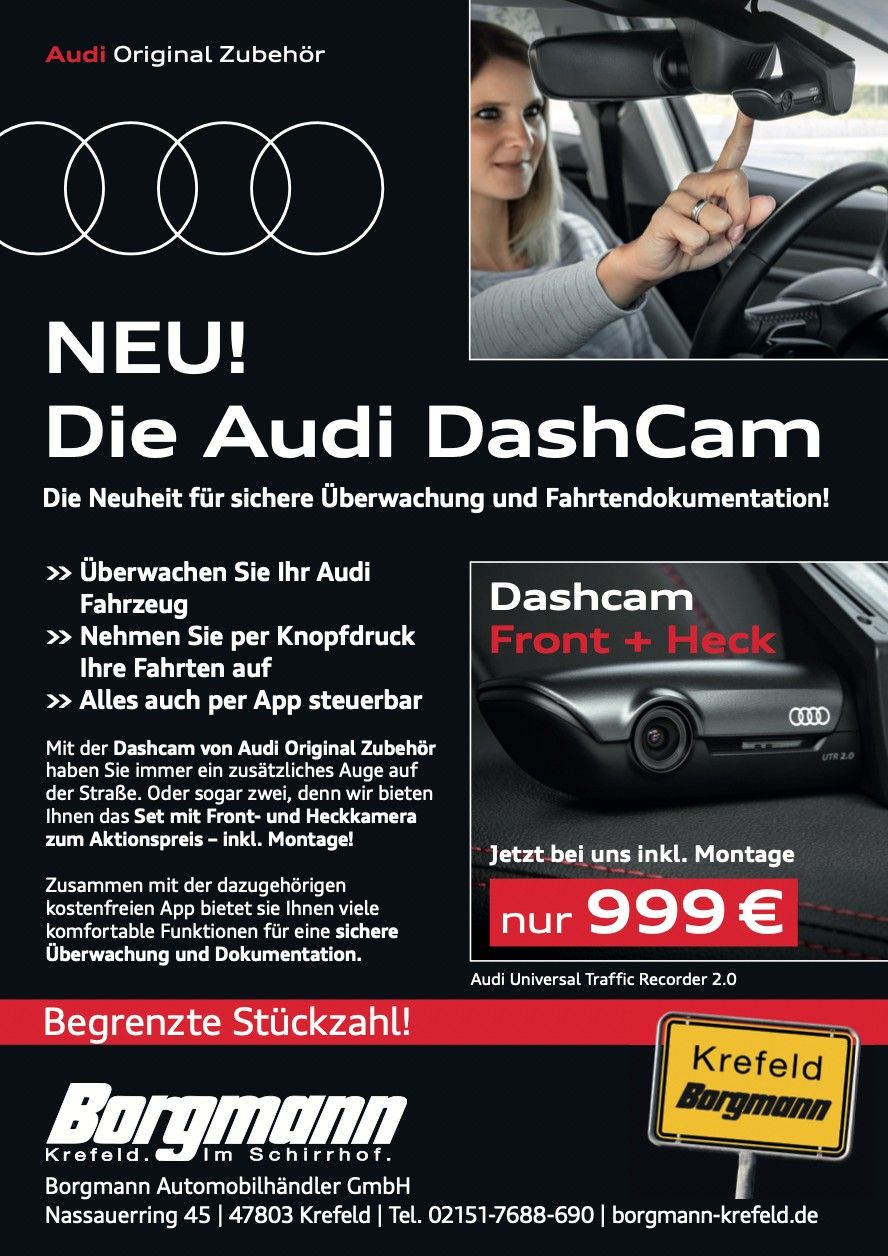 Audi Dashcam inkl. Einbau (Universal Traffic Recorder 2.0) *Borgm