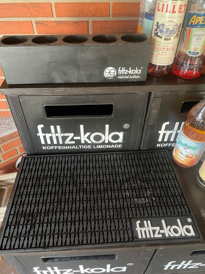 Fritz Kola Tresen Bar mit Barmatte und Flaschenständer in Parchim