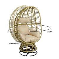 Polyrattan Loungesessel Schwingsessel Drehsessel beige Baden-Württemberg - Grünsfeld Vorschau