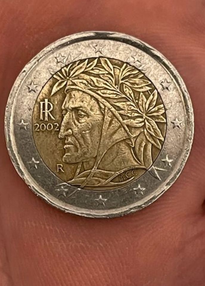 2 Euro Münze italian 2002 Dante Alighieri in Hürth