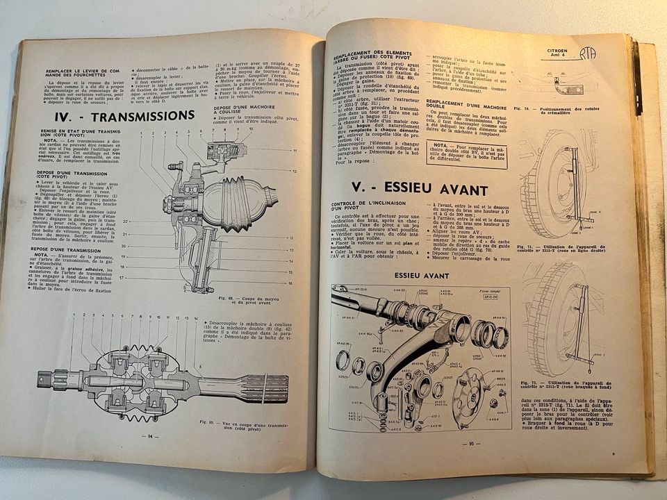 Revue Technique Automobile - Fr. Reparaturanltg. Ami 6 von 1962 in Hirschhorn (Neckar)