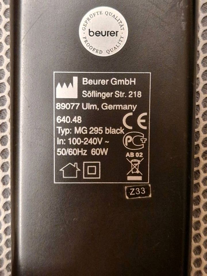 Beurer Shiatsu-Sitzauflage MG 295 Massage mit Stuhl. in Hamburg