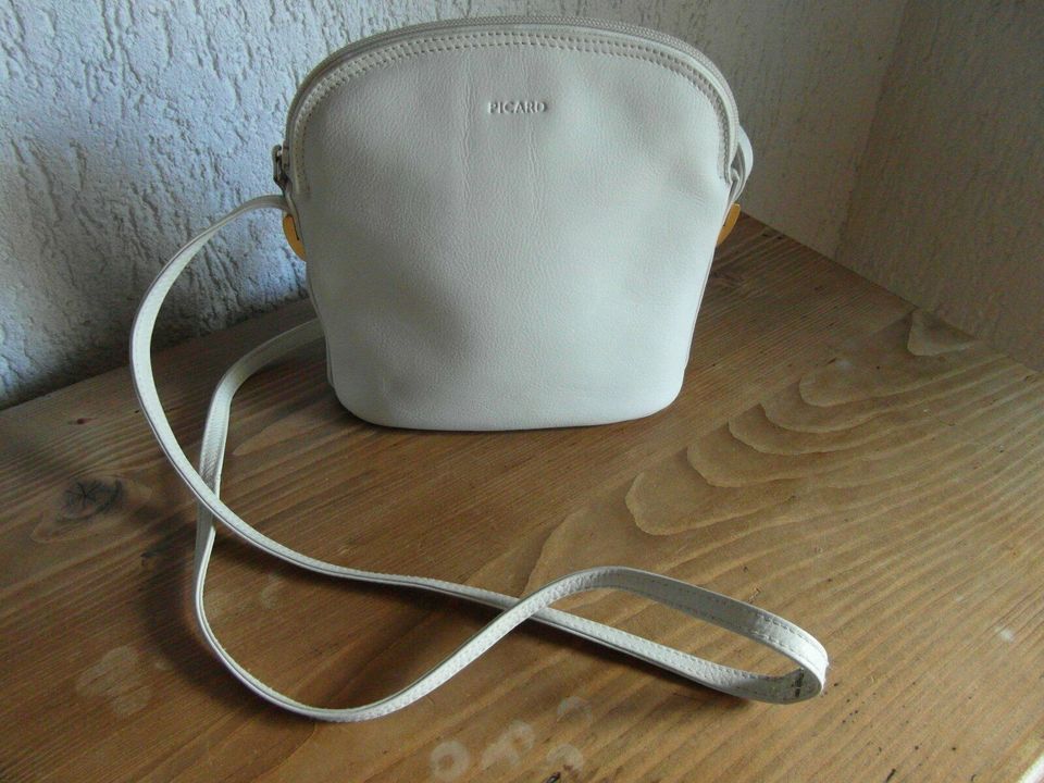 Verkaufe, gebr. Damen Lederhandtasche, cremefarben, Picard in Diez