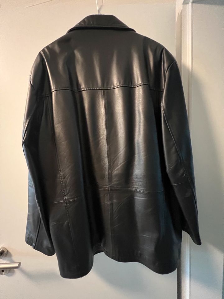 Schwarze Lederjacke / Sacko von MANGOON in Gr. 56 (XXL) in Nalbach