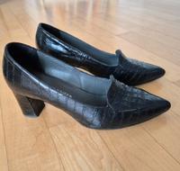 Peter Kaiser elegante schwarze Pumps in Kroko-Look München - Laim Vorschau