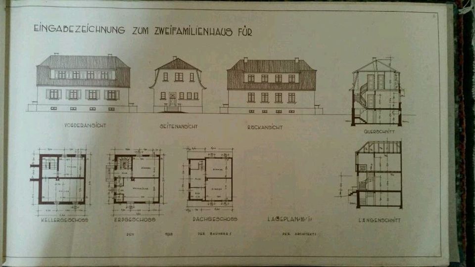 Buch Deutscher Baustil Ein- und Mehrfamilienhaus usw. 1928 in Dresden