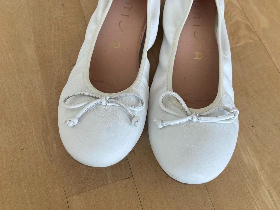 UNISA Ballerinas Schuhe Leder weiß Gr.37 w NEU! in Birenbach