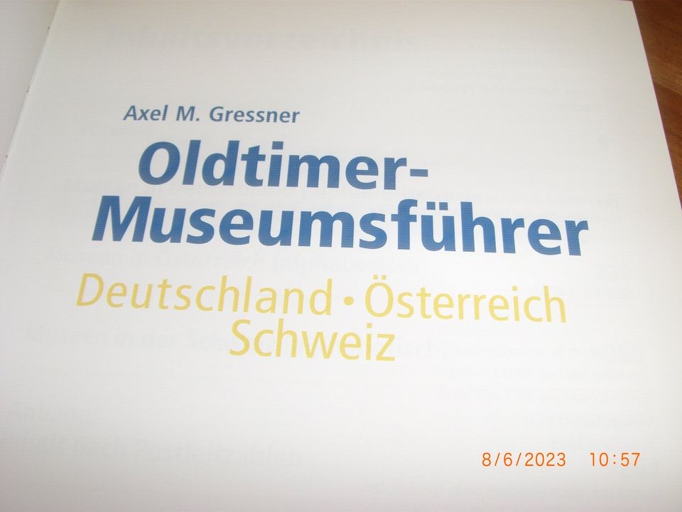 gebundenes Buch, Oldtimer - Museumsführer, BRD - AUT - CH in Landshut