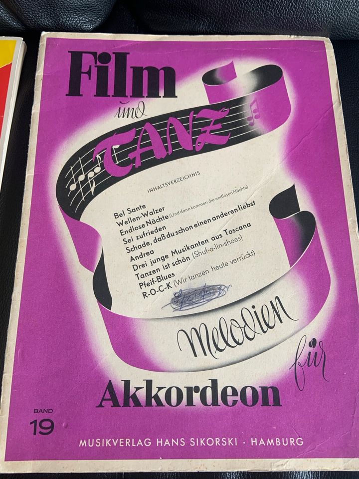 Akkordeon Noten Schule Unterricht Sowjetunion Schlager Film in Singen