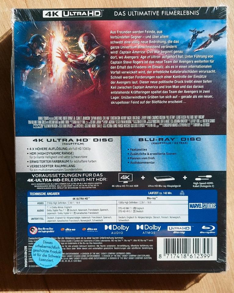 ⭐ Captain America: Civil War Mondo Steelbook 4K UHD + Blu-ray ⭐️ in Leipzig