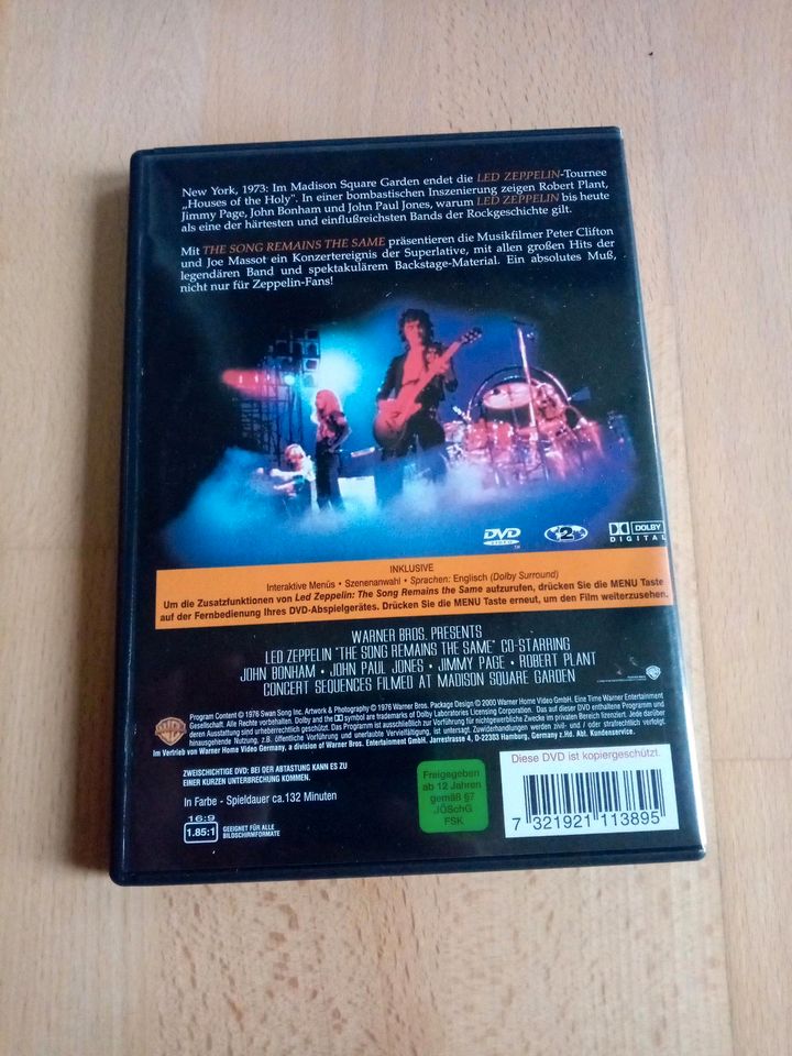 Live DVD LED Zeppelin, the song remains the same in Bodelshausen