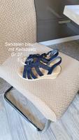 2x Sandalen Gr.37 blau + schwarz Deichmann Nordrhein-Westfalen - Düren Vorschau