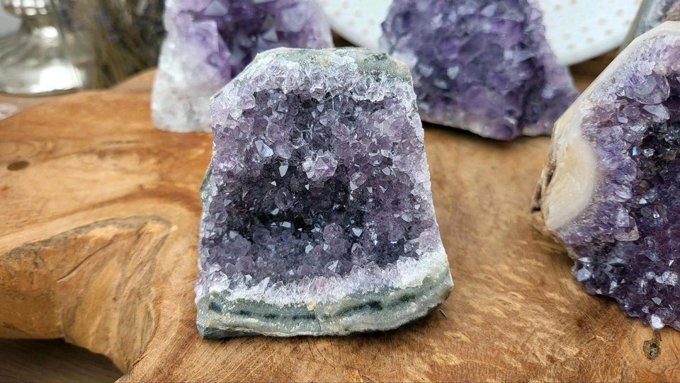 ⚜️ Amethyst Amethystdruse Druse Cluster Calcit Quarz Stufe in Minden