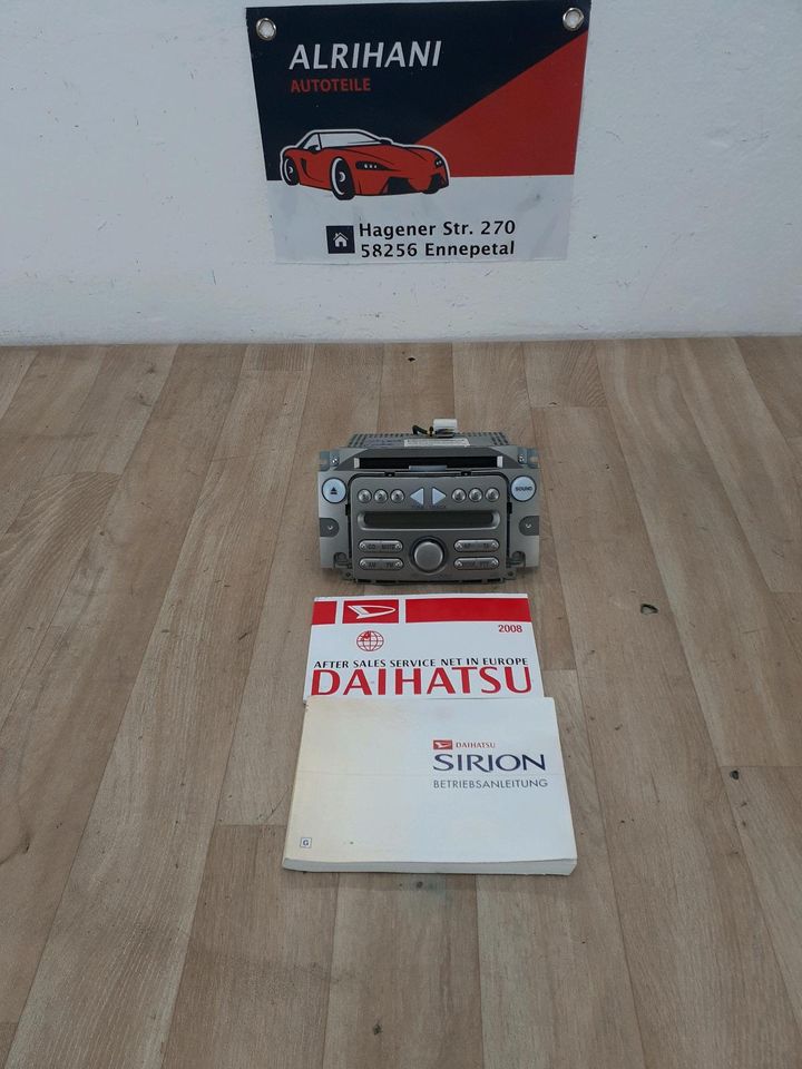 RADIO CD DAIHATSU SIRION mit Original Papier ohne Code 2005_2013 in Ennepetal