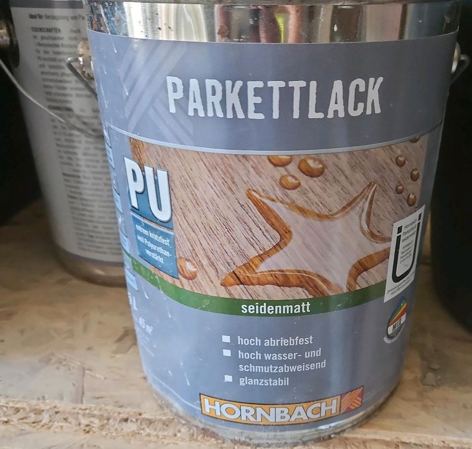 Parkettlack Holzlack seidenmatt 2x 5l Neu in Trebbin