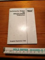 Technische Daten für DEUTZ-FAHR Traktoren Sep. 1983 Niedersachsen - Göttingen Vorschau