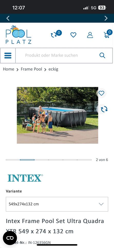 Intex Pool Aussen in St. Ingbert