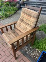 Holz massiv antiker Sessel in Handarbeit Hessen - Baunatal Vorschau