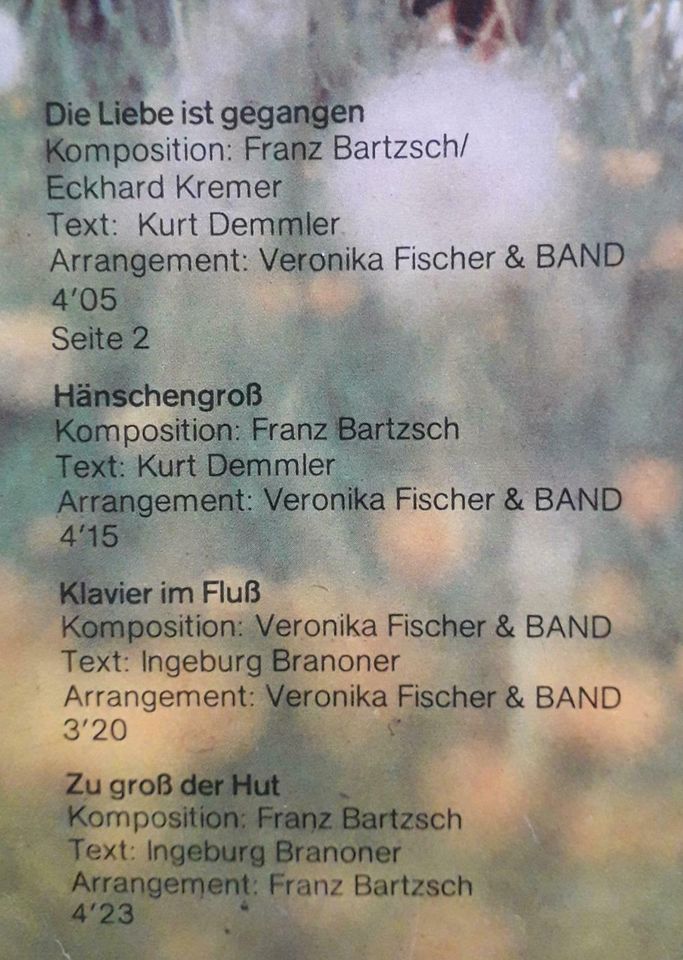 Amiga Schallplatte Veronika Fischer und Band in Heidenau